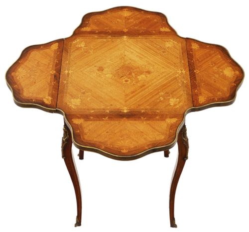 Folding Marquetry Centre Table