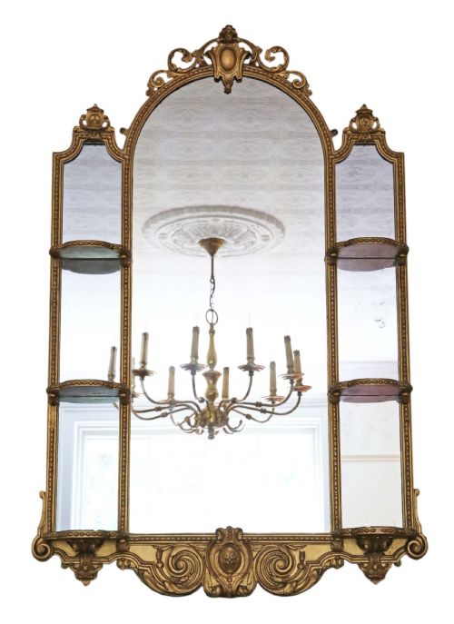 Victorian Overmantle or Wall Mirror C1860