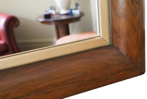 fig 1. Victorian rosewood cushion overmantle wall mirror