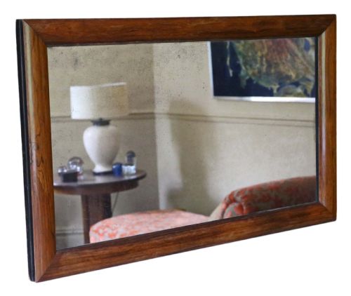 Victorian Rosewood Cushion Overmantle Wall Mirror