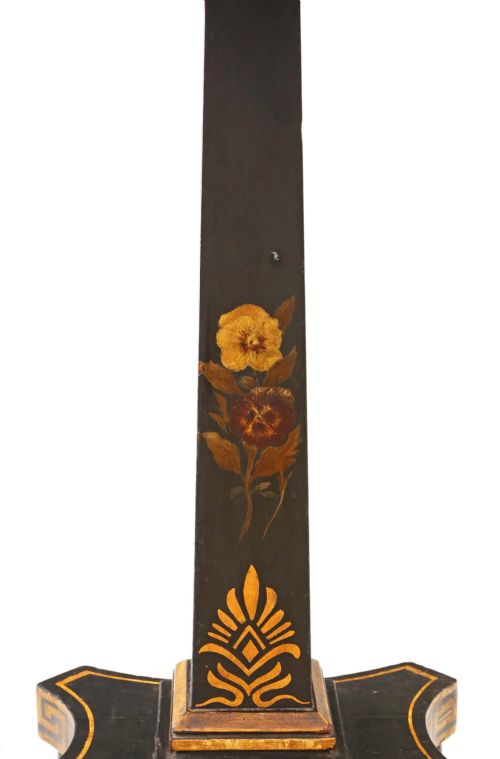 fig 1. Georgian ebonised decorated side occasional table marble