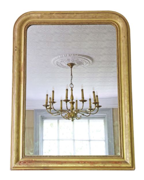 Victorian Gilt Overmantle or Wall Mirror C1890