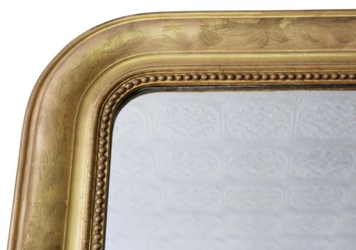 fig 1. Victorian gilt overmantle or wall mirror C1890 