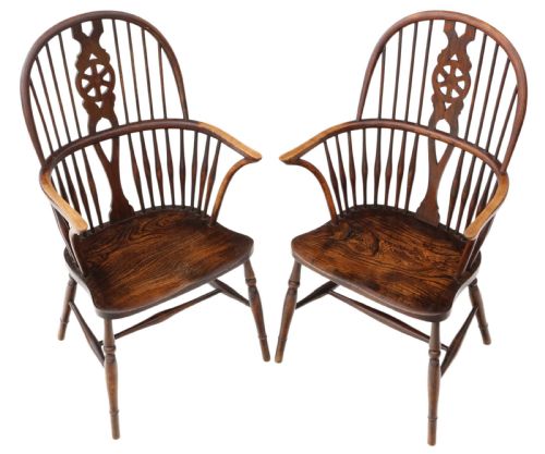 fig 1. Pair of Trevor Page ash & elm Windsor armchairs 