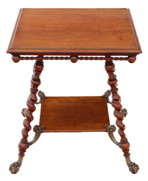 Victorian Red Walnut and Brass Centre Table