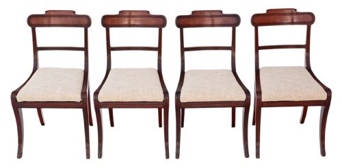 Set of 4 Regency Mahogany Dining Chairs C1825