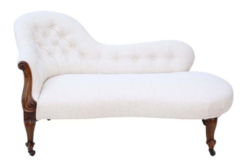 Victorian C1870 Walnut Chaise Longue