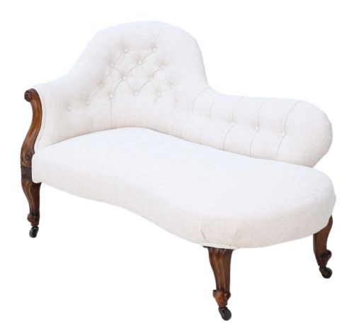 fig 1. Victorian C1870 walnut chaise longue