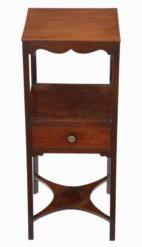 Georgian C1800 Mahogany Washstand Bedside Table
