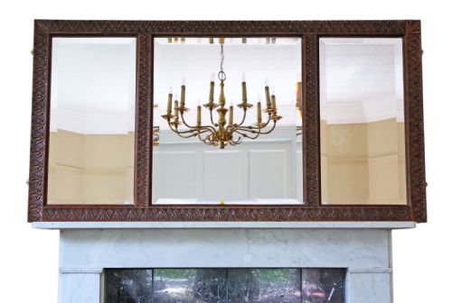 Victorian Carved Oak Wall Mirror
