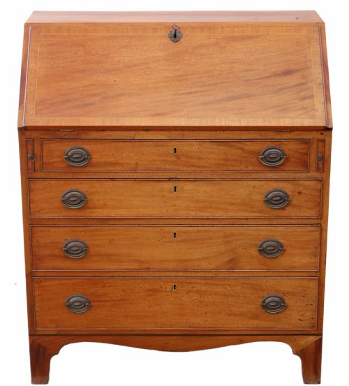 Georgian C1800 Mahogany Bureau