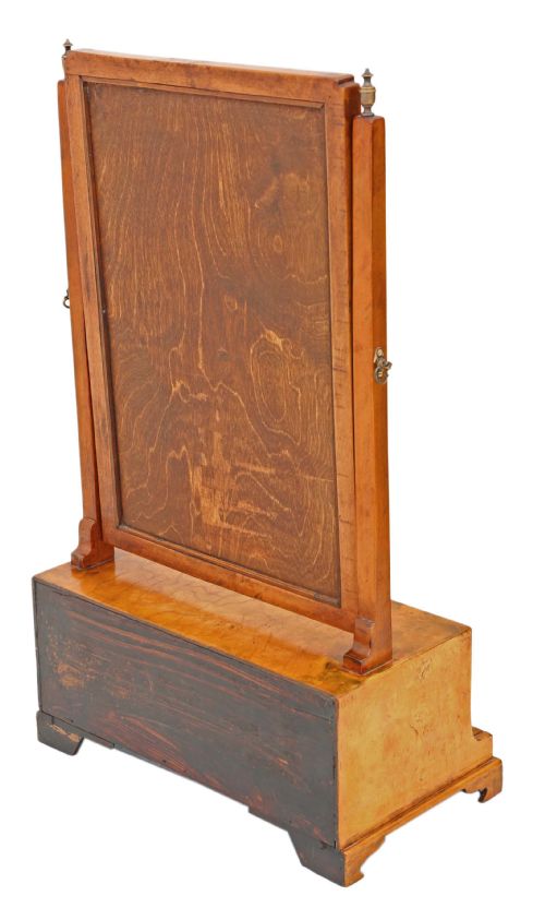 fig 1. Georgian burr walnut / maple swing dressing table mirror