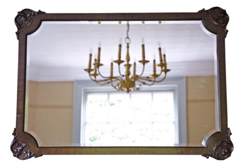 Edwardian Mahogany Overmantle Wall Mirror