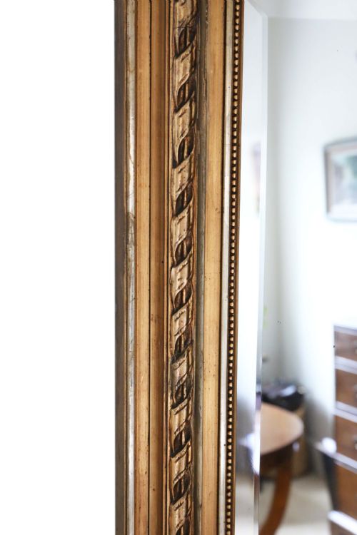 fig 2. Antique very large fine quality 19th Century gilt full height wall mirror