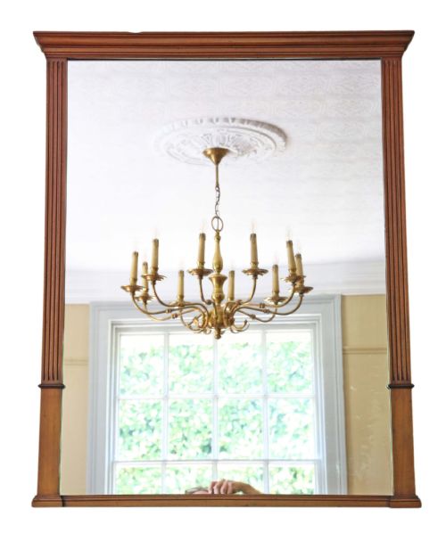 Victorian Walnut Overmantle or Wall Mirror