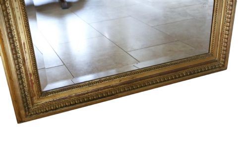fig 2. Antique large quality 19th Century gilt full height trumeau wall mirror