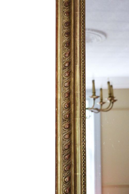 fig 2. Antique large fine quality Victorian gilt overmantle wall mirror 19th Century