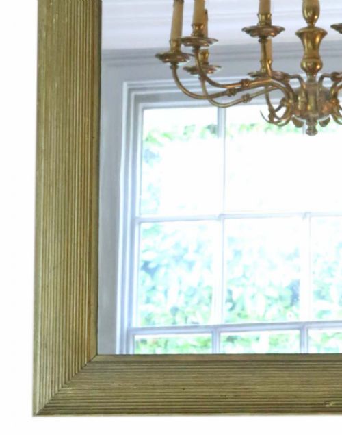 ANTIQUE LARGE QUALITY GILT OVERMANTLE OR WALL MIRROR C19001920 ART DECO - ADDITIONAL PHOTO 2