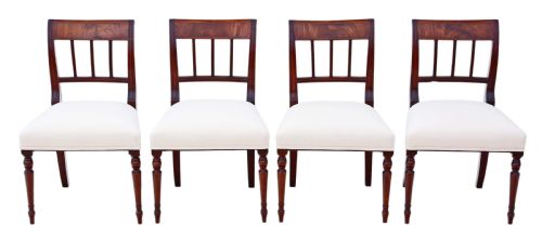 Antique Quality Set of 4 Georgian Mahogany Dining Chairs C1820