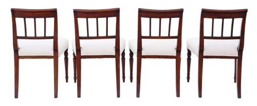 fig 1. Antique quality set of 4 Georgian mahogany dining chairs C1820
