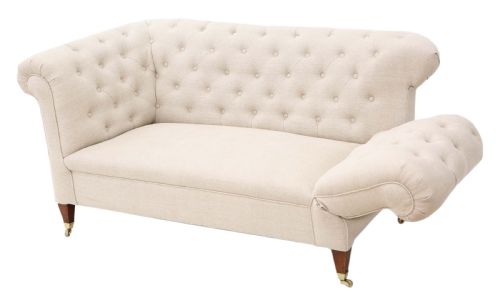 fig 2. Antique quality small Victorian C1850 mahogany button back sofa