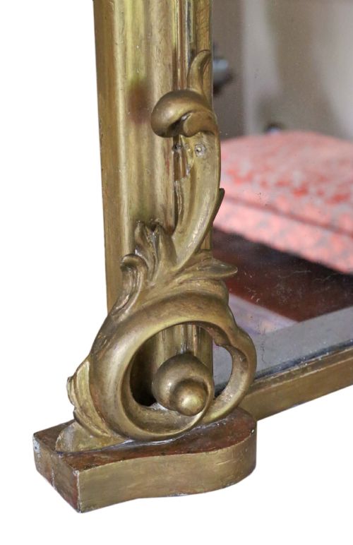 fig 1. Antique large quality Victorian gilt overmantle wall mirror C1850