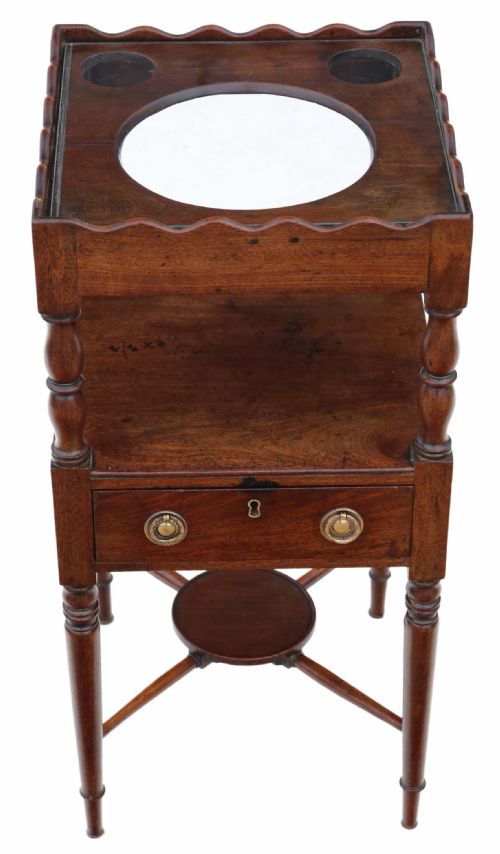 Georgian C1820 Mahogany Bedside Table