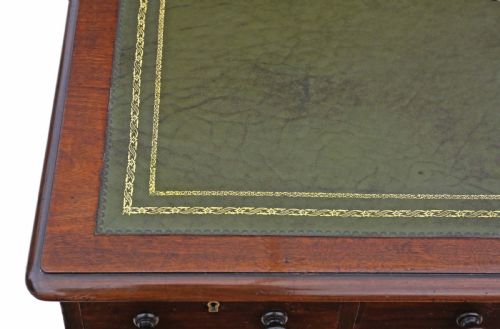 fig 2. Victorian mahogany twin pedestal desk