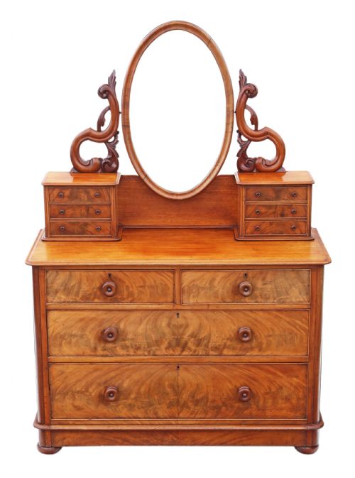 Victorian 19th Century Quality Mahogany Dressing Chest