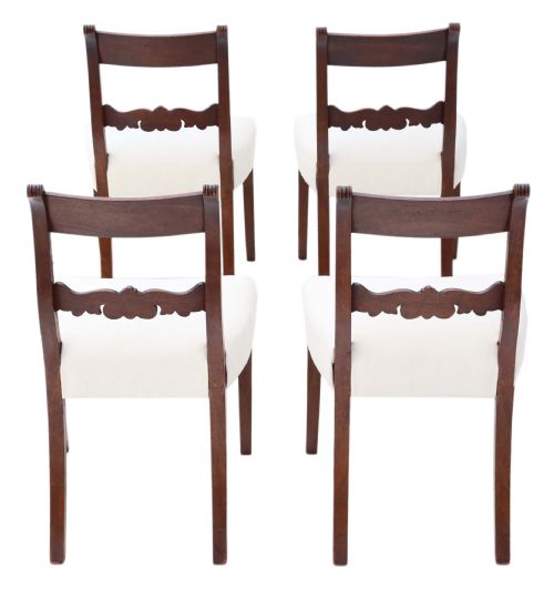 fig 1. Set of 4 Regency mahogany C1825 dining chairs