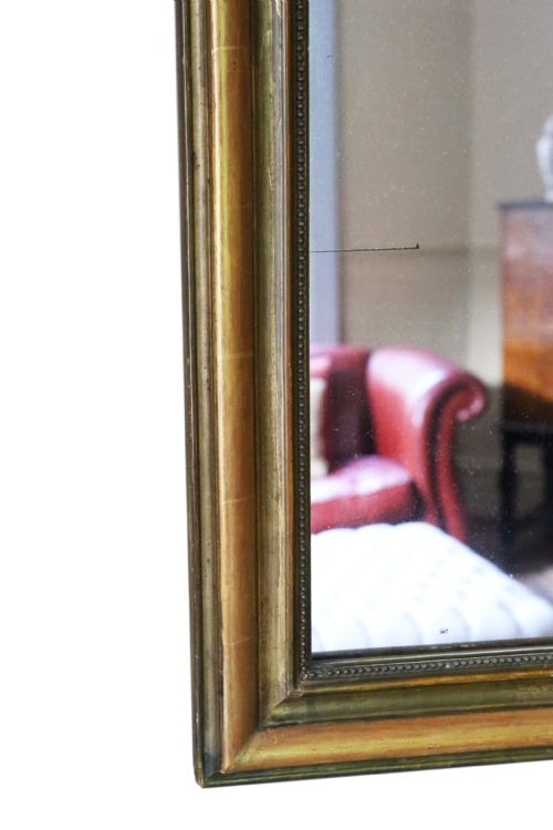 fig 1. Antique large quality gilt overmantle or wall mirror 19th Century