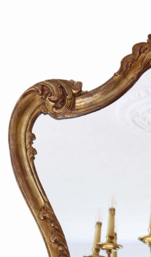fig 2. Antique large rare quality gilt overmantle or wall mirror C1900