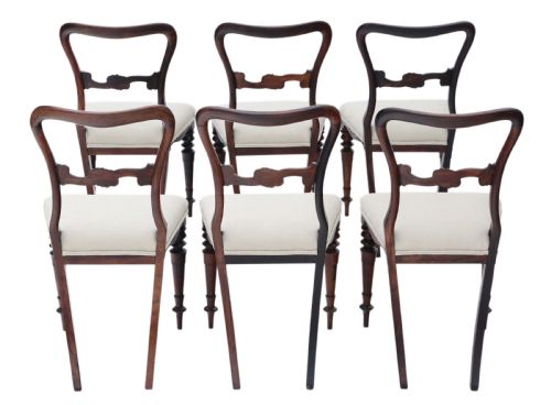 SET OF SIX VICTORIAN ROSEWOOD DINING CHAIRS - ADDITIONAL PHOTO 1