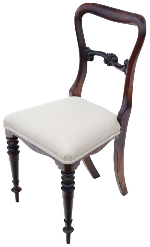 SET OF SIX VICTORIAN ROSEWOOD DINING CHAIRS - ADDITIONAL PHOTO 2