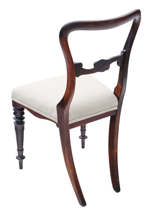 SET OF SIX VICTORIAN ROSEWOOD DINING CHAIRS - ADDITIONAL PHOTO 4