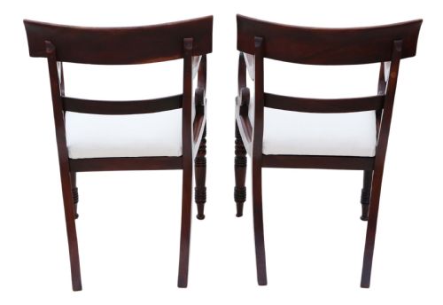 fig 1. Pair of Regency mahogany elbow chairs