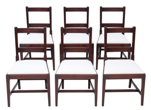 Set of 6 Georgian Mahogany Dining Chairs