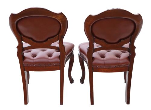 fig 1. Pair of Victorian mahogany hall or dining chairs