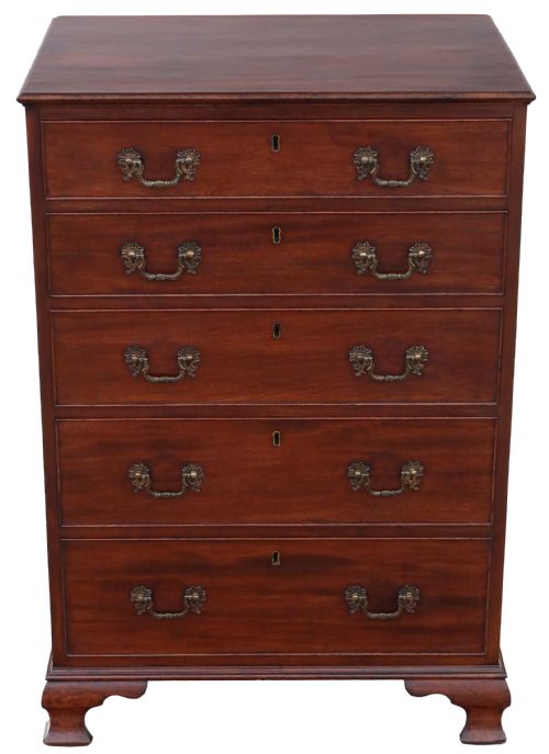 Georgian Narrow Mahogany Chest of Drawers