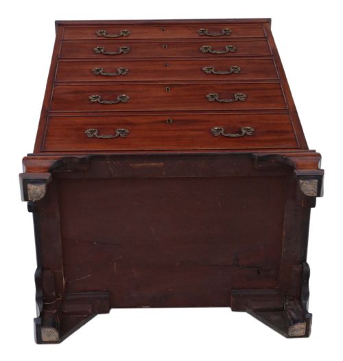 fig 1. Georgian narrow mahogany chest of drawers