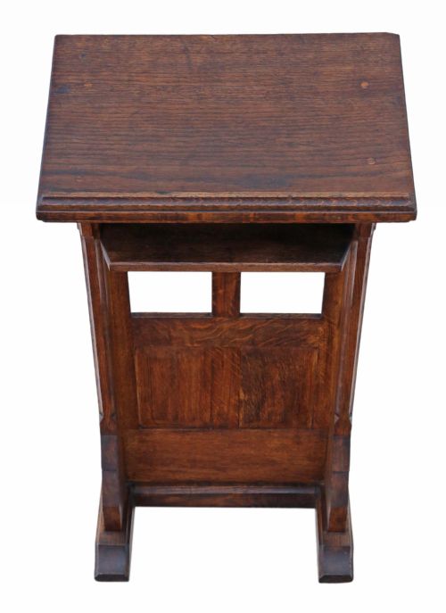 fig 1. 19th Century Gothic carved oak pedestal lectern