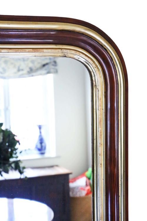 fig 1. Gilt walnut full height wall floor mirror