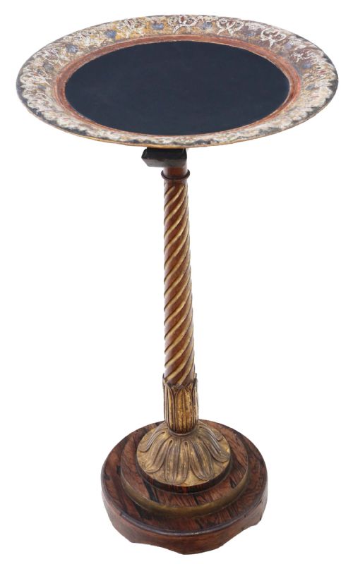 Gilt and Walnut Decorated Wine or Side Table