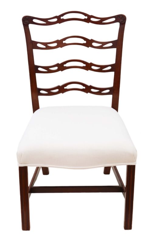 fig 1. Set of 5 Georgian Revival C1900 mahogany dining chairs