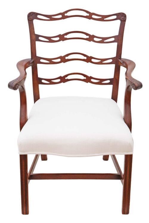 Georgian Revival C1900 Mahogany Elbow Carver Desk Chair
