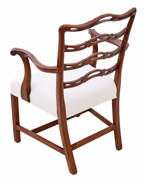 fig 1. Georgian Revival C1900 mahogany elbow carver desk chair