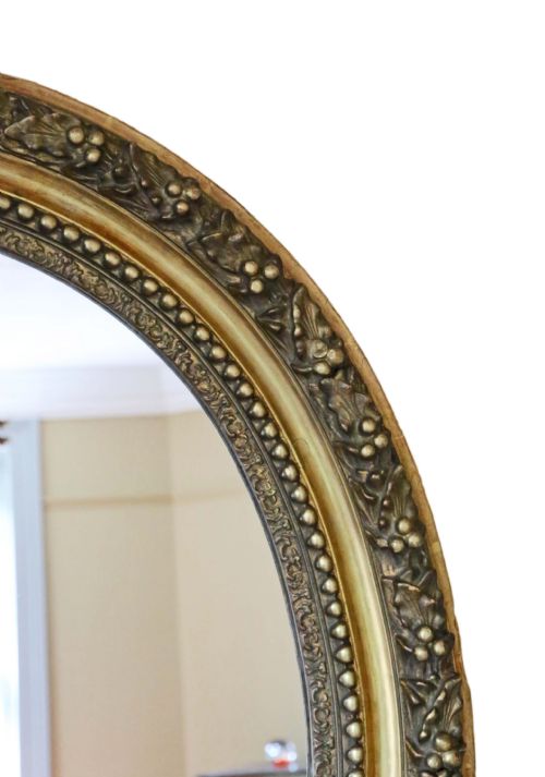 fig 1. Oval gilt overmantle wall mirror 19th Century