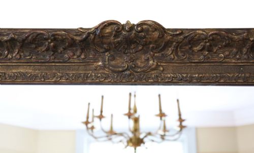 fig 1. 19th Century Louis XIV style gilt overmantle wall mirror