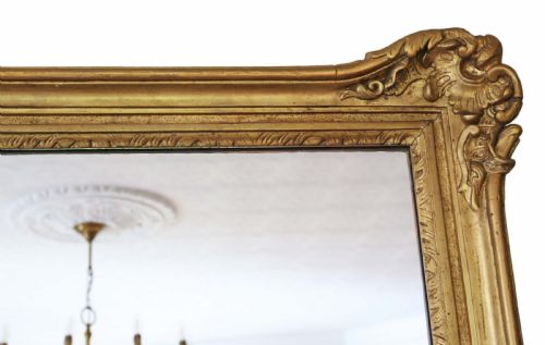 fig 1. Gilt wall or overmantle mirror 19th Century