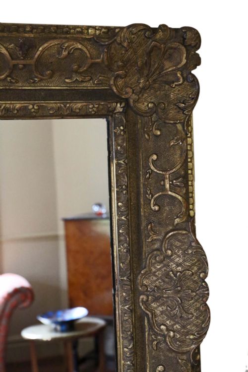 fig 1. Gilt 19th Century Louis XIV style overmantle wall mirror